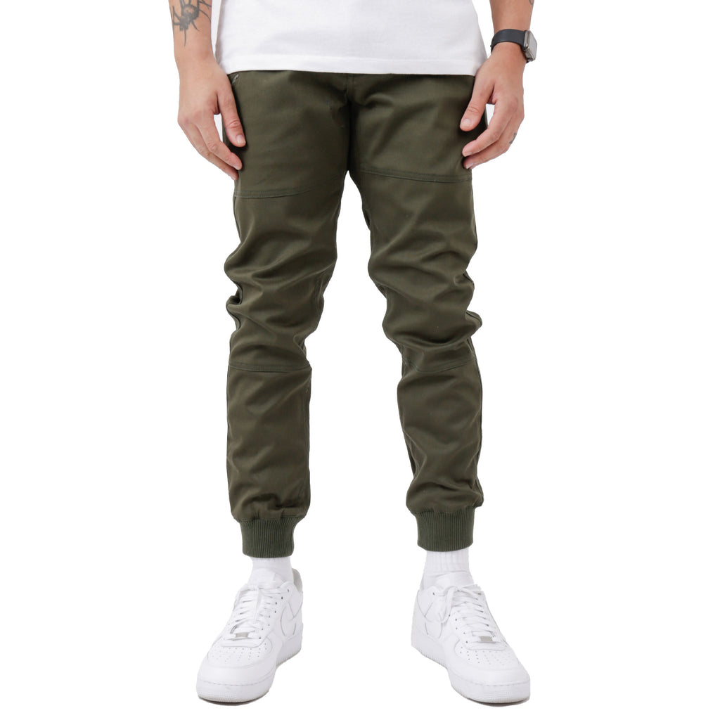 Satin Jogger Clothing in Dark Olive - Get great deals at JustFab