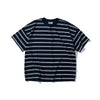 Logo Stripes Tee Oversized - Navy