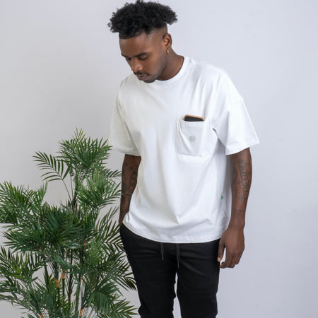 Logo Pocket Tee Oversized - Off White